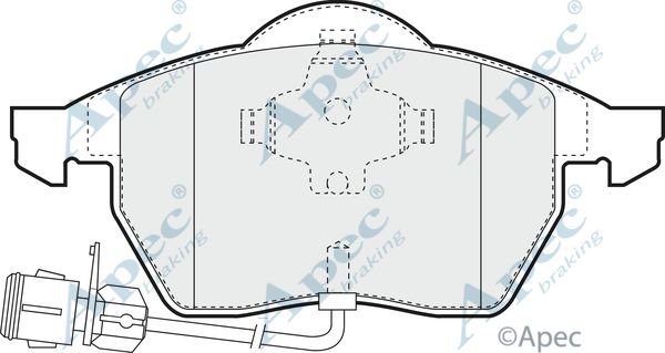APEC BRAKING Комплект тормозных колодок, дисковый тормоз PAD789